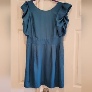 BCBGeneration Ruched Sleeve Slightly sheer Lightweight Cocktail dress Size 12